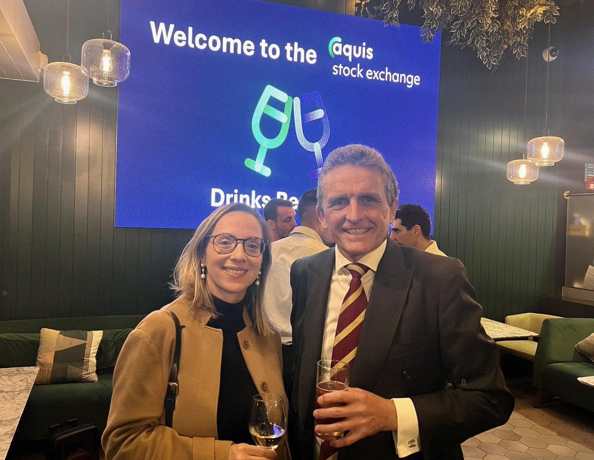FirstSentinelCF's tweet image. ✨Fantastic evening at the @AquisStockEx Summer Drinks!

It was a pleasure to reconnect with so many familiar faces.

Many thanks to Sara-Louise Porter, Agis Katzis-Anastasiou and Natasha Edward’s and the rest of the AQSE team for hosting such an enjoyable afternoon.