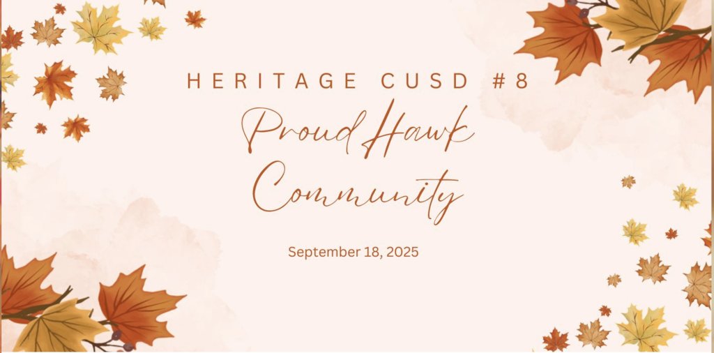 ✨ Our September Newsletter is here! ✨

📖 Read it here: secure.smore.com/n/2t4e6

#HeritageCUSD8 #RootedInCommunityGrowingTogether