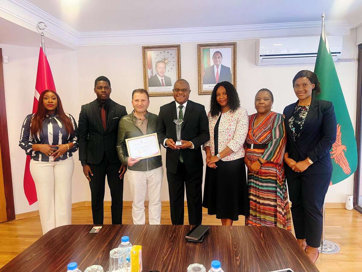 Honored to meet H.E , Ambassador of Zambia to Turkiye🇿🇲🇹🇷.We explored and discussed agro opportunities in Zambia's agriculture sector.I  was pleased to also present Tugra Makina,a Turkish Agro equipment/milling machine manufacture who were also an exhibitor at the ZITF this year