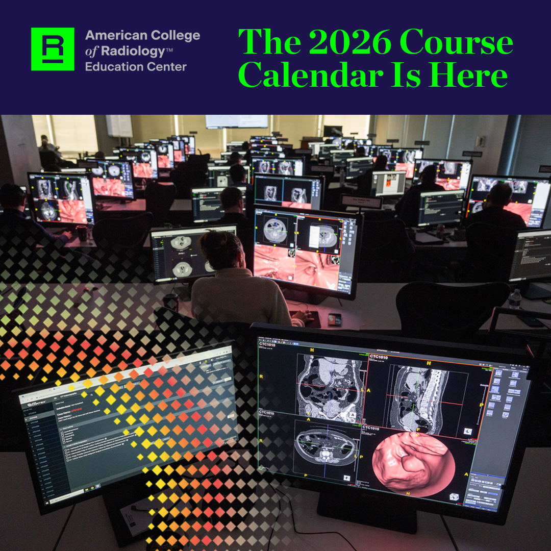 RadiologyACR's tweet photo. The 2026 #ACREducationCenter in-person course calendar is here. Lock in the lowest price by registering now. https://t.co/5L42SsR5XD https://t.co/OaeVOYzLcn