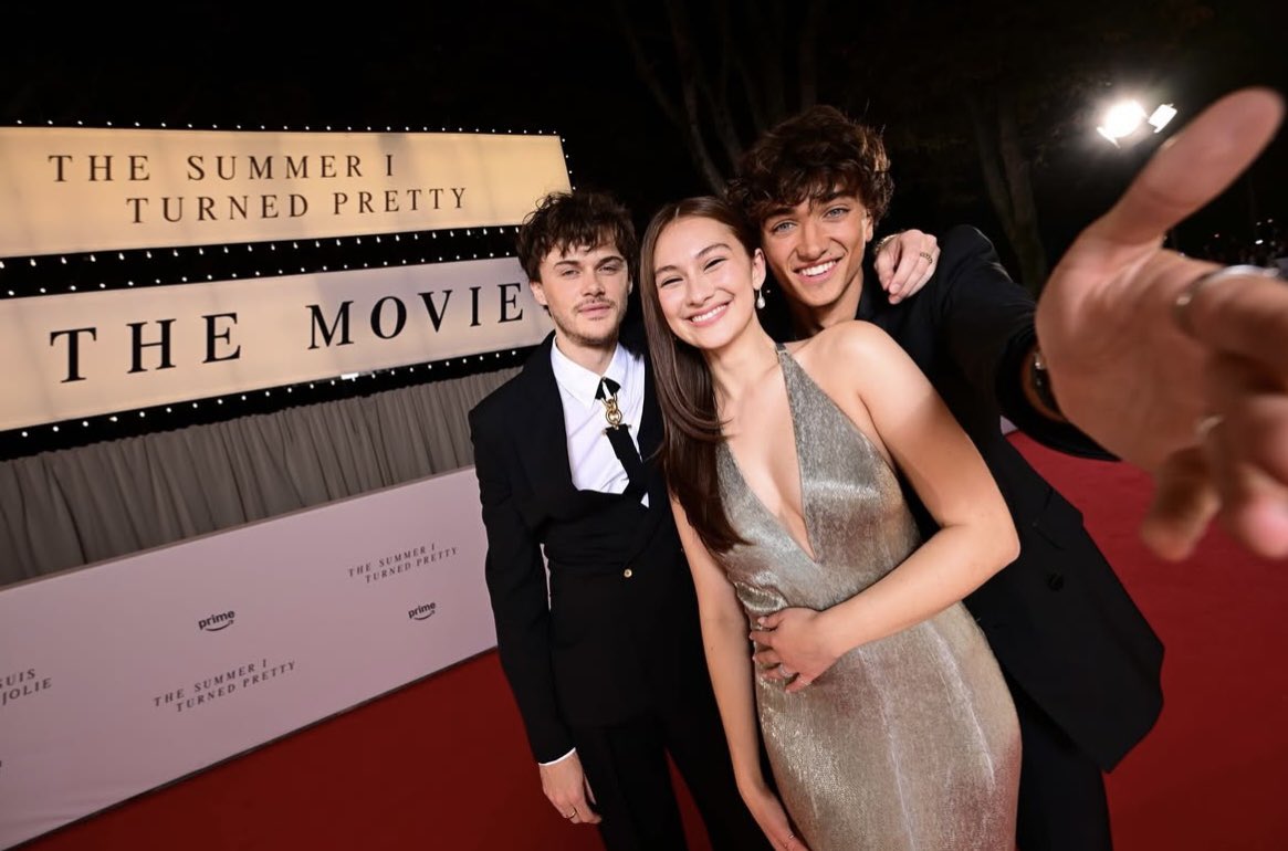 Lola Tung, Chris Briney and Gavin Casalegno for the announcement of The Summer I Turned Pretty movie in Paris!