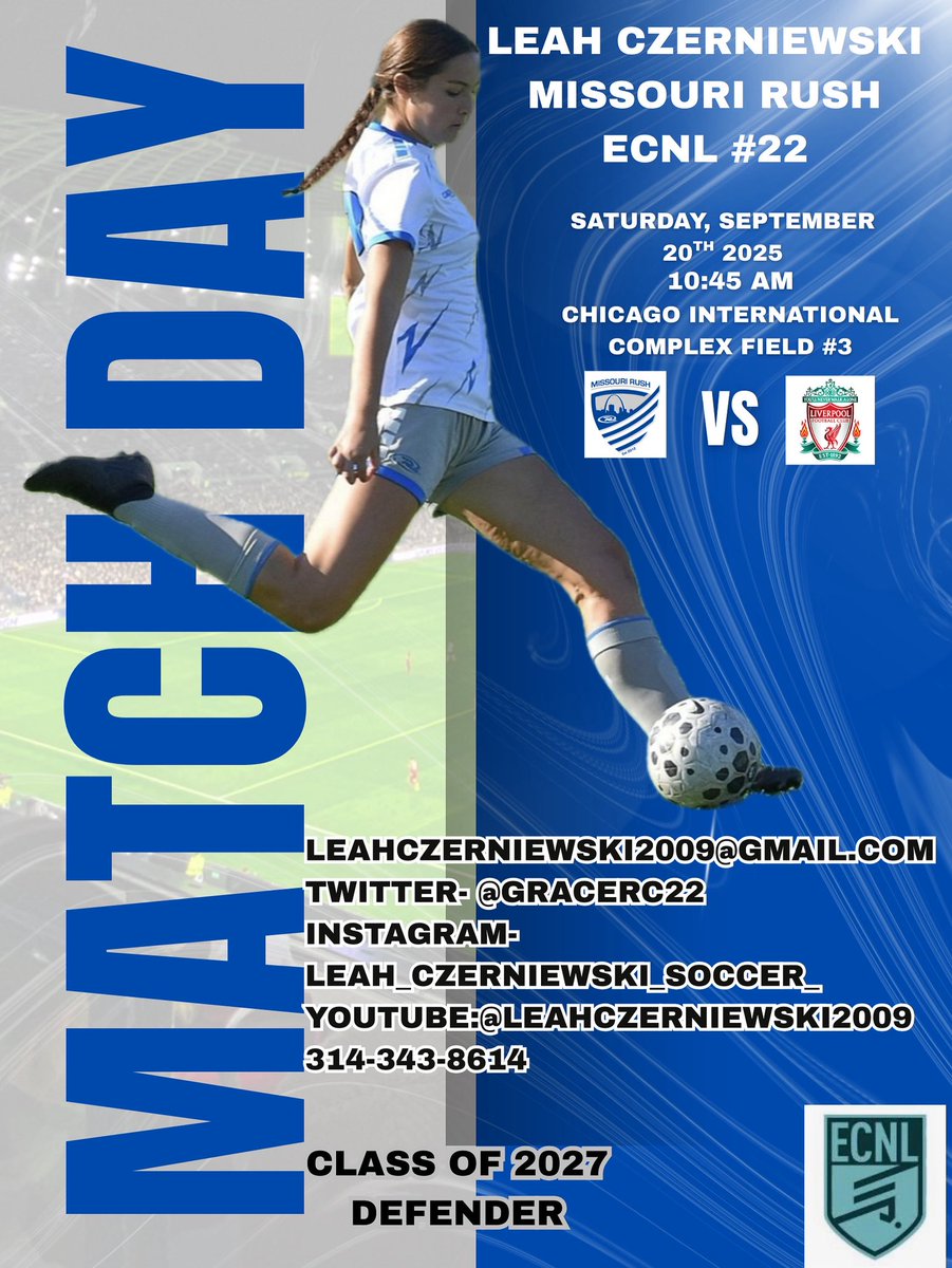 Almost game day <a href="/MORushECNL09g/">MO Rush ECNL 09G</a> <a href="/ECNLgirls/">ECNL Girls</a> <a href="/ImYouthSoccer/">ECNL/GA/Recruiting/College Soccer</a> <a href="/ImCollegeSoccer/">College Soccer Truth ™</a> <a href="/TopDrawerSoccer/">TopDrawerSoccer</a> <a href="/IndStSoccer/">Indiana State Soccer</a>