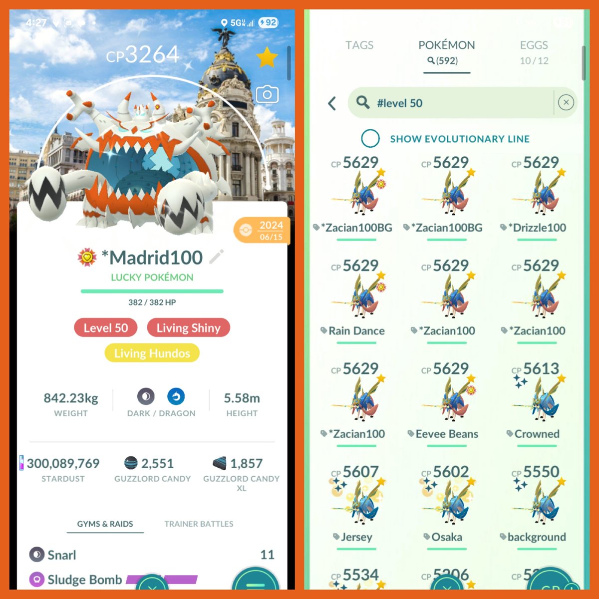 Hit 300 million Stardust today! I also have 592 Level 50 Pokemon, so I do use it on occasion 😁 #PokemonGO