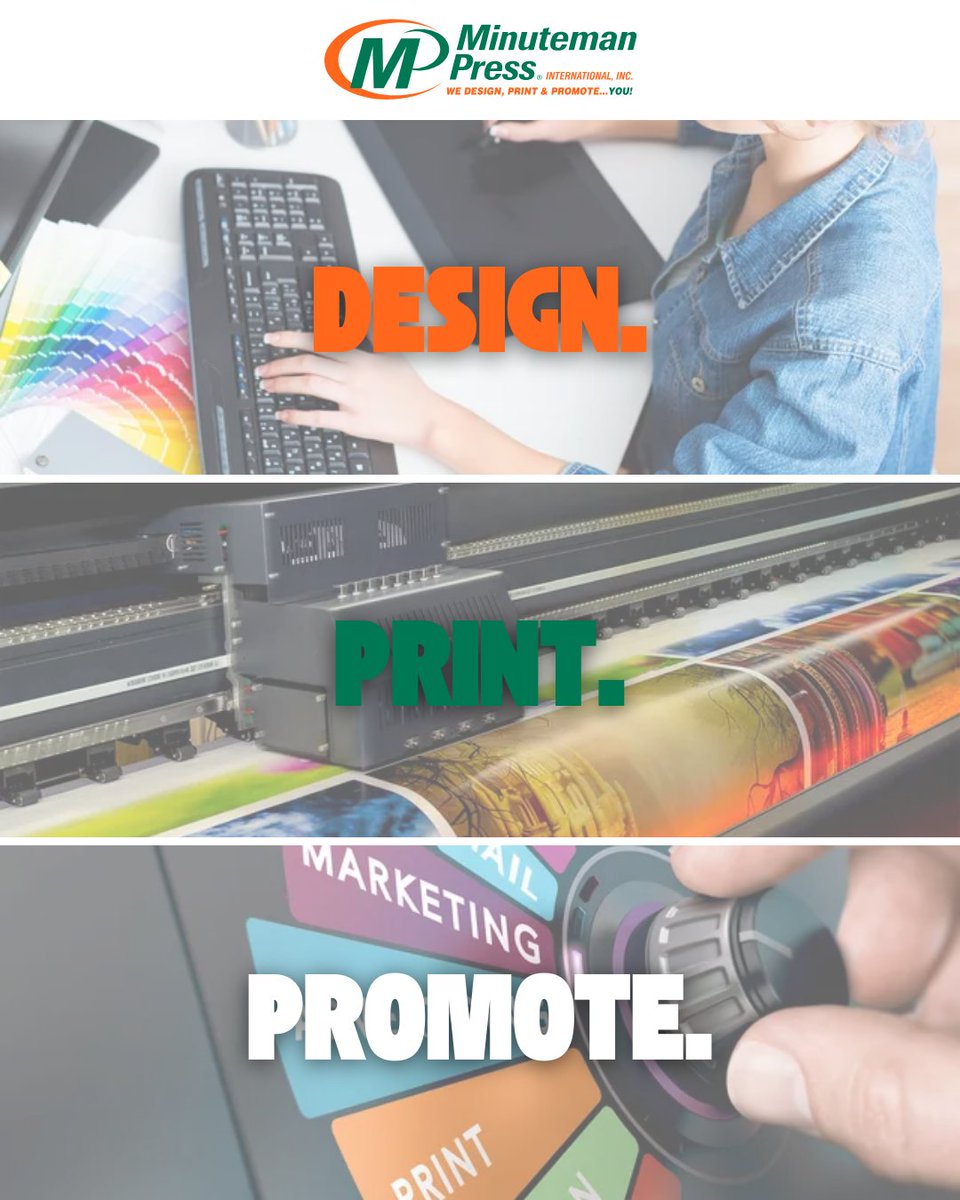 MMPressLou's tweet image. Design your Vision. Print your Product. Promote your Business. At Minuteman Press, we design, print, and promote YOU!

Let’s get to work.

#MinutemanPress #DesignPrintPromote #CustomPrinting #LocalDesign #PrintIsEssential