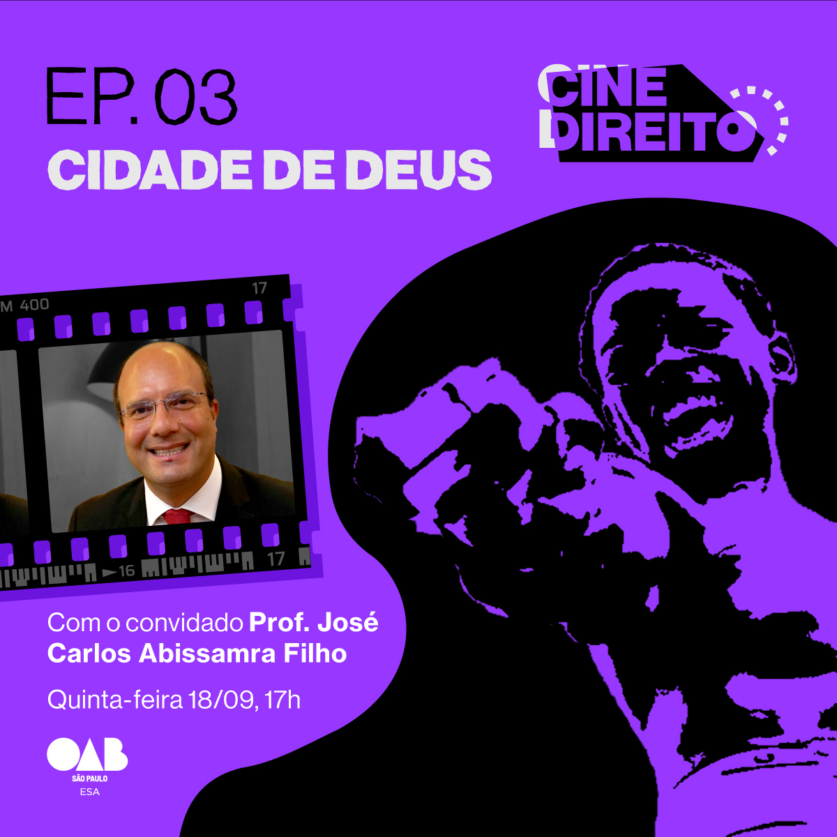 Hoje é dia de Cine Direito no Youtube! 🎬🍿

O Dr. José Carlos Abissamra Filho analisa o filme "Cidade de Deus", debatendo temas como violência urbana, tráfico de drogas, o papel do Estado e a criminalização da pobreza.

👉Assista e participe da conversa!

youtu.be/oAeuzzHB1w4