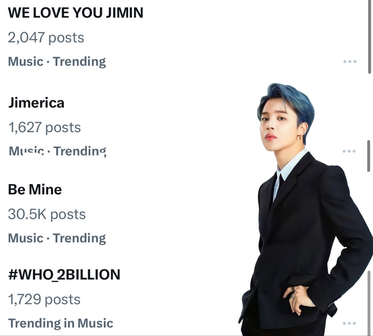 WE LOVE YOU JIMIN
JIMERICA 
BE MINE 
#WHO_2Billion 
JIMIN JIMIN 
WITH JIMIN TILL THE END 

🔥🔥🔥🔥🔥