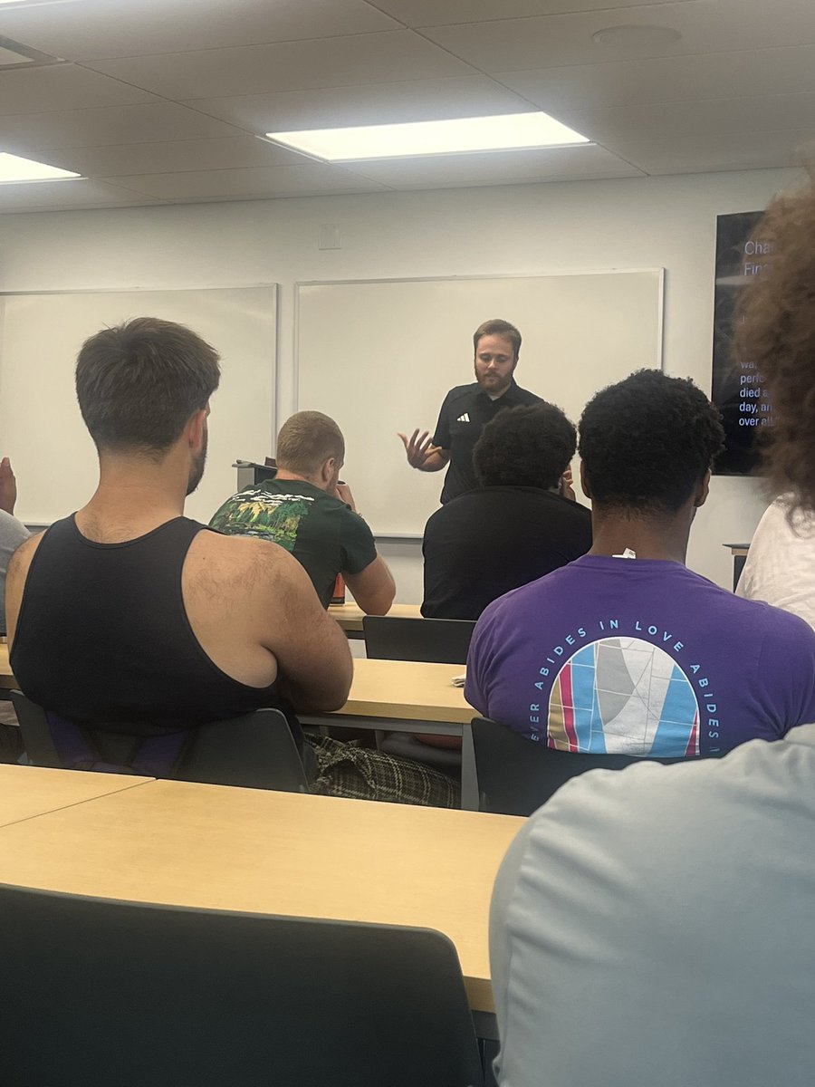 Eric Shourds ✝️ (@eshourds5) on Twitter photo This week we had <a href="/CrownCollegeFB/">Crown College Football</a> alumni <a href="/RSynoground/">Ryan Synoground</a> share with us for #WisdomWednesday . How we can #BeDangerous by being bold in our faith, as Christian men This week we had <a href="/CrownCollegeFB/">Crown College Football</a> alumni <a href="/RSynoground/">Ryan Synoground</a> share with us for #WisdomWednesday . How we can #BeDangerous by being bold in our faith, as Christian men