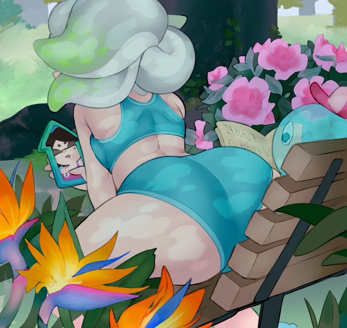 Vespbee's tweet photo. Taking a break mid run #splatoon #nsfw https://t.co/04pIYq6RFf