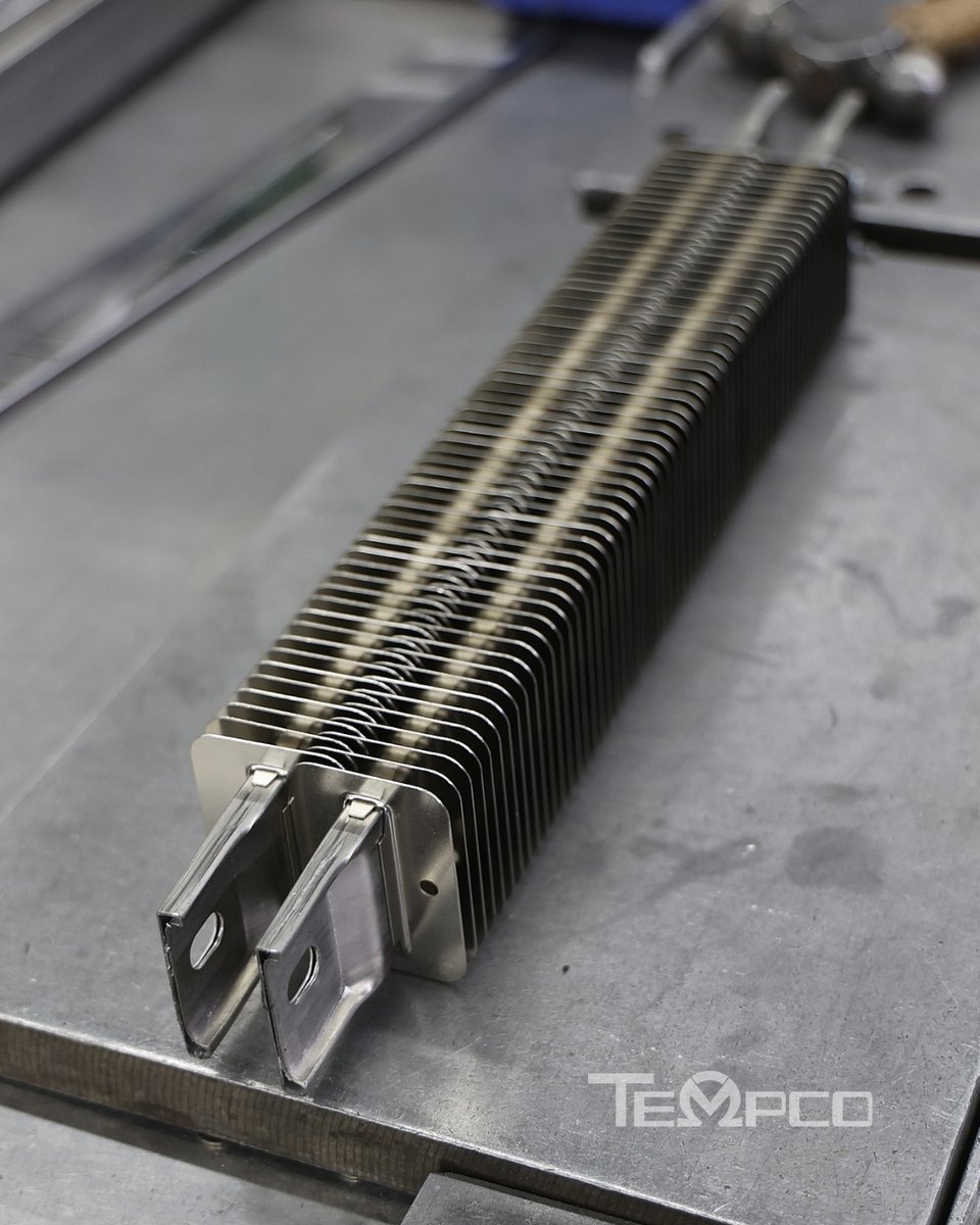 Our finned strip heater manufacturing process transforms smooth metal into precisely engineered heat transfer surfaces. Every fin angle and spacing is calculated for maximum thermal performance ⚙️

This is how efficiency gets built into heating solutions.

#Tempco #FinFormation