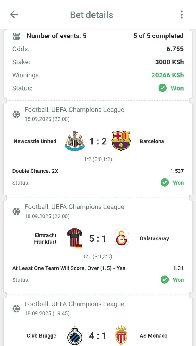 smartbetzs's tweet image. BOOOOOOOM. CONGRATULATIONS GUYS 🥳🎉✅️✅️

As I Said,We are back to winning Ways🙏💰🤑❤️.

STAY ACTIVE GUYS⚠️📣

Register GREENBET accounts via : cutt.ly/xrCXllVB

Use Promocode 👉 COLE 

STAY TUNED FOR MORE WINNING TIPS 💯✅️