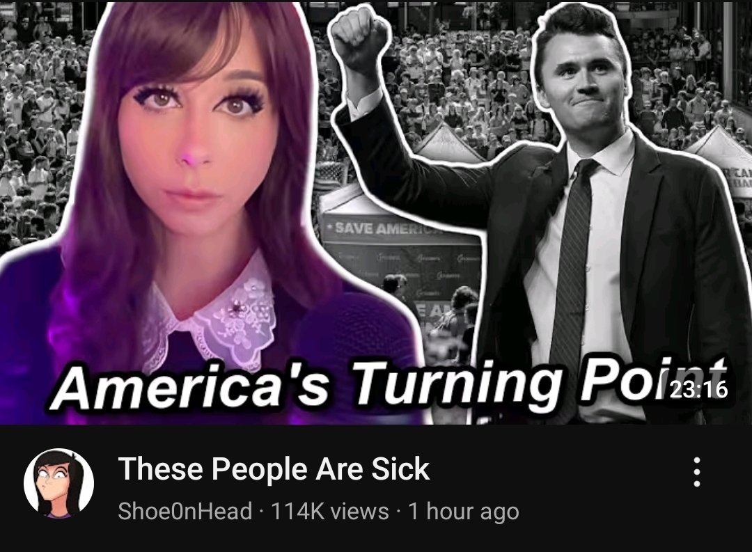 "I'm just drowning in a sea of evil apparently"

"All I know is how they reacted to Kirk is how they'd react to me if I were killed"

"Personally I would rather live in a world full of Charlie Kirk's who i dont agree with, but would debate than a world of people I agree with, but