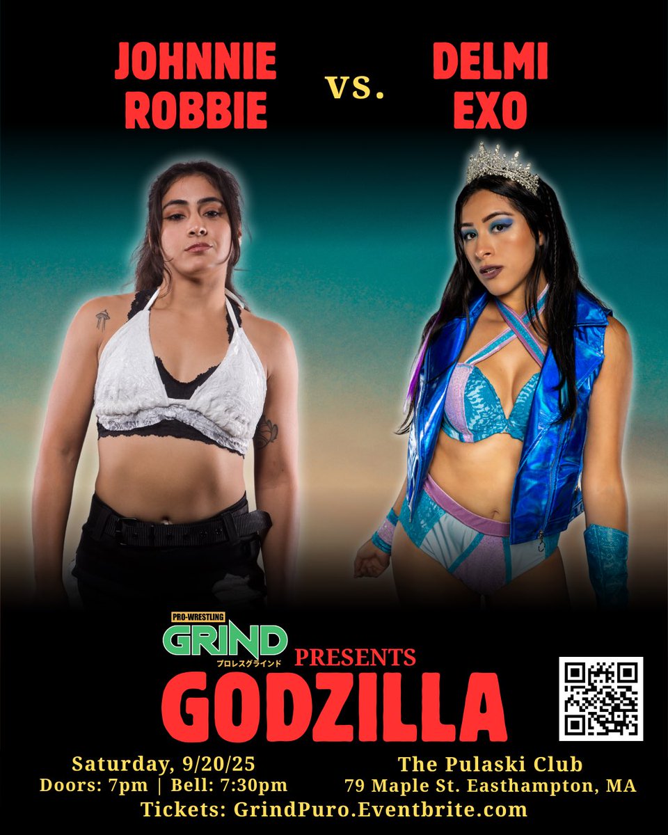 Wrestling the <a href="/johnnieRobbiee/">Johnnie🎭 ジョニー・ロビー</a> this weekend for <a href="/GRINDpuro/">Pro Wrestling GRIND</a> 💚🖤

#GODZILLA #GRINDweek
