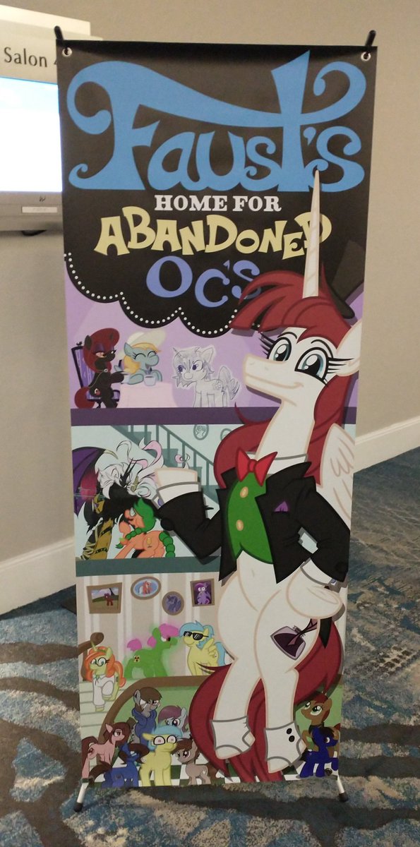 Faust's Home for Abandoned OC's
The sign I drew for one of the rooms at Mare Fair, it's always an honor to do things like this