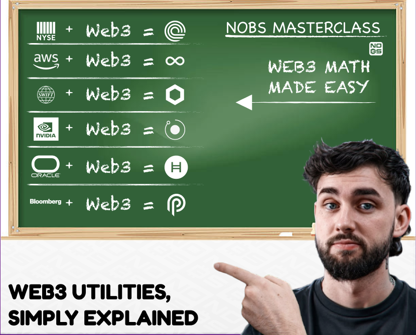 An easy way to explain Web3 projects to some of your non-crypto native friends

NYSE/Nasdaq + Web3 = $ONDO
AWS + Web3 = $ICP
SWIFT + Web3 = $LINK
NVIDIA + Web3 = $RENDER
Oracle + Web3 = $HBAR
Bloomberg + Web3 = $PYTH

What other equations can you think of?

Drop them below👇