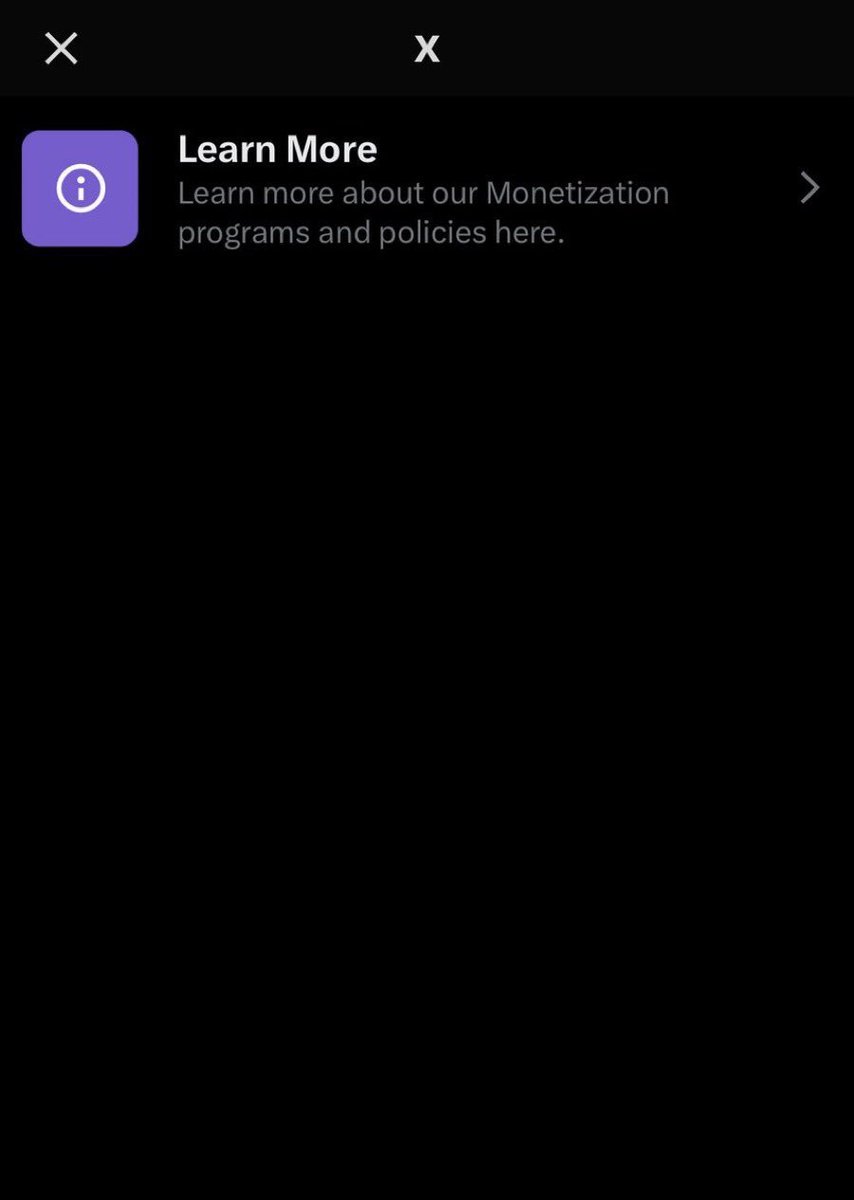 Has the monetization of X been ended?