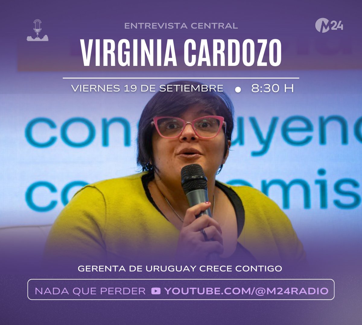 Nada que perder (@nadaqueperderuy) on Twitter photo 🎙️Cómo atacar la extrema vulnerabilidad en primera infancia.
🗣️La entrevistada central de este viernes será la gerenta de Uruguay Crece Contigo <a href="/Virginia_567/">Virginia Cardozo</a>.
📻A partir de las 8, por <a href="/M24radio/">M24</a>. 🎙️Cómo atacar la extrema vulnerabilidad en primera infancia.
🗣️La entrevistada central de este viernes será la gerenta de Uruguay Crece Contigo <a href="/Virginia_567/">Virginia Cardozo</a>.
📻A partir de las 8, por <a href="/M24radio/">M24</a>.