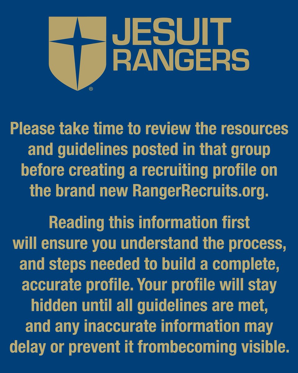 RecruitRangers (@recruitrangers) on Twitter photo Welcome to a new era for <a href="/JesuitAthletics/">Jesuit Athletics</a>, welcome to Ranger Recruits! Your guide to the collegiate athletics recruiting process! Welcome to a new era for <a href="/JesuitAthletics/">Jesuit Athletics</a>, welcome to Ranger Recruits! Your guide to the collegiate athletics recruiting process!