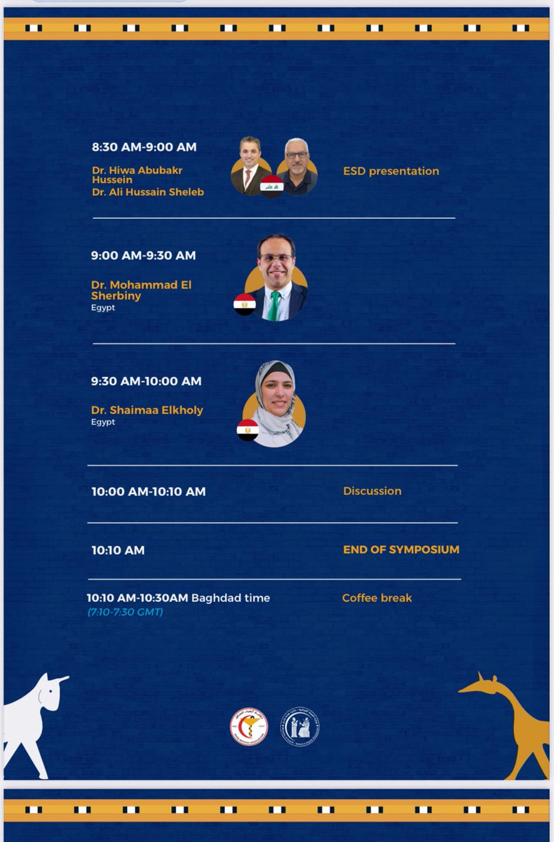 It was an immense pleasure to actively participate in the first Babylon third space endoscopy symposium for the first time in the old city of Babel in iraq ..
Happy to be with my team Mohammad El Sherbiny  giving lectures about third space endoscopy… different ESD techniques…