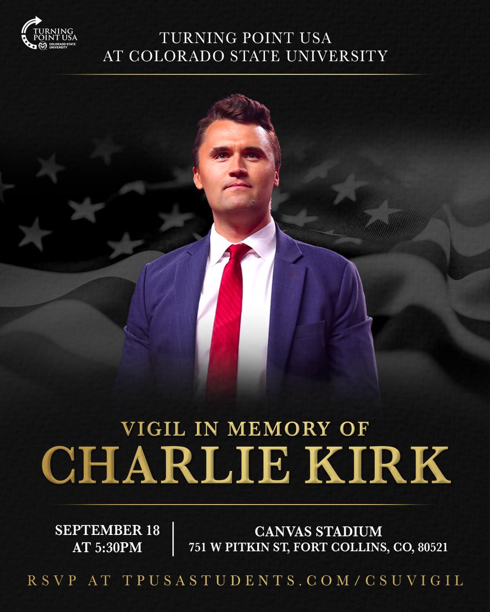 theisabelb's tweet photo. Officially en route to Colorado State University to speak at tonight’s prayer vigil honoring the life of my friend, Charlie Kirk.

Please keep the students and community, as well as tonight’s speakers, in your prayers as we gather to celebrate the life and legacy of CK 🤍

You can stream here on X on @TPUSA’s account, or across platforms on my, Charlie, & TPUSA’s channels.
