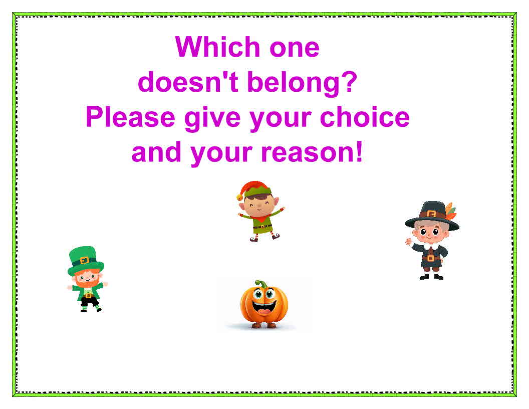 Mathemagician4U's tweet image. ⭐️W H I C H   O N E   D O E S N &apos; T   B E L O N G ?⭐️
This is a great activity to get kids thinking and expressing their answers and reasoning. As you can see, the topic doesn&apos;t have to be math or any particular subject. 
#WODB #Thinking #Reasoning #Teachers
