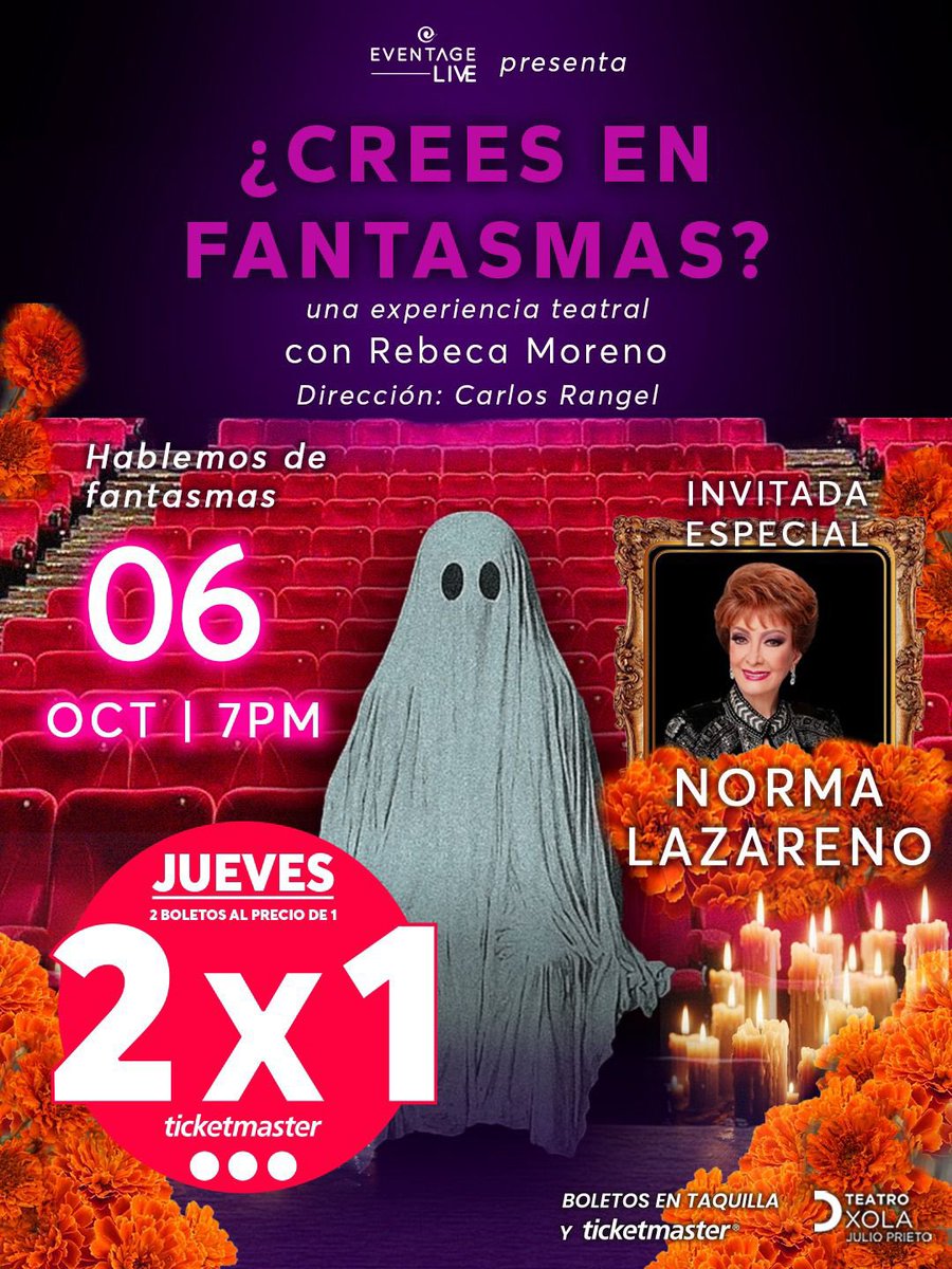 TEATRO XOLA (@teatroxola) on Twitter photo Es tiempo de fantasmas….hablemos pues, de fantasmas…
Invitada especial <a href="/normalazarenomx/">Norma Lazareno</a> .
Hoy es 2x1 en Ticketmaster
ticketmaster.com.mx/crees-en-fanta… Es tiempo de fantasmas….hablemos pues, de fantasmas…
Invitada especial <a href="/normalazarenomx/">Norma Lazareno</a> .
Hoy es 2x1 en Ticketmaster
ticketmaster.com.mx/crees-en-fanta…