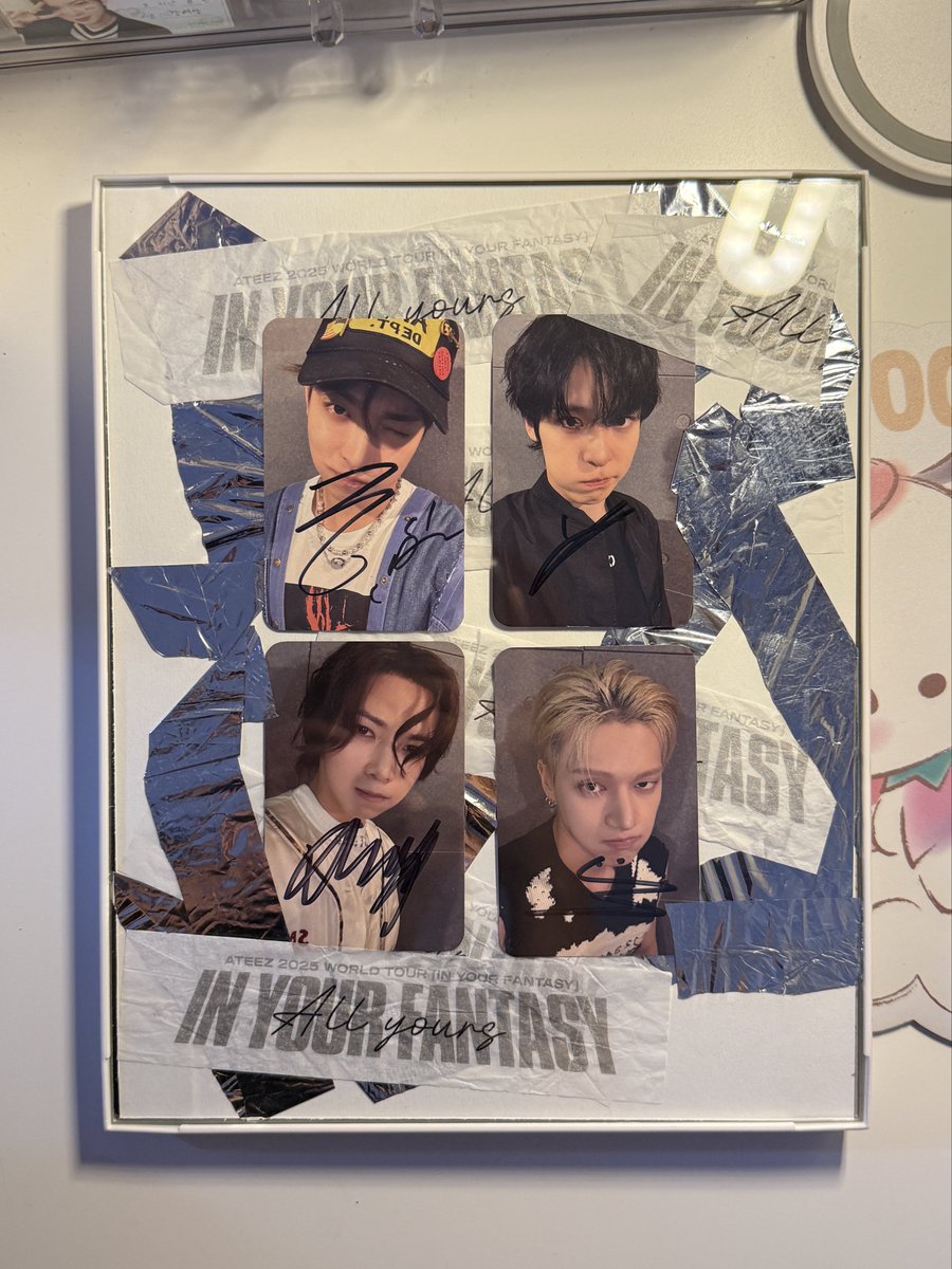xoxo_hongjoong's tweet photo. Finally got around to framing my atiny zone pcs I LOVE! ๐ค
#ATEEZ #InYourFantasy #atinyzone https://t.co/jD49HQ6WMT