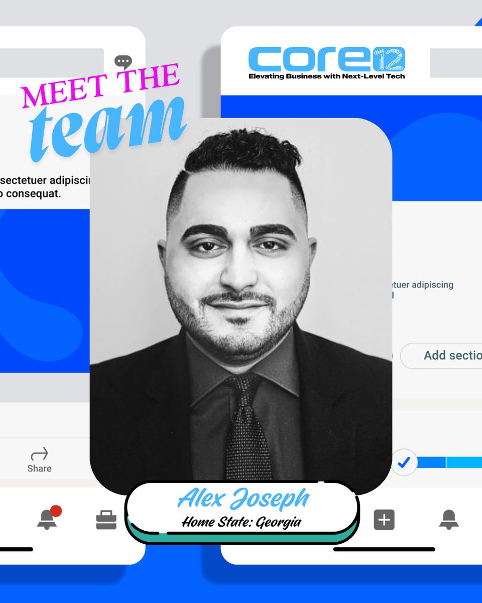 core12msp's tweet image. 🌟 Please join us in welcoming Alex Joseph as our new Director of Business Development!

Alex brings outstanding experience from his previous role as VP of Client Services at DATA MTX, an enterprise IT solutions organization. A very warm welcome to Alex ! #core12tech #AtlantaIT