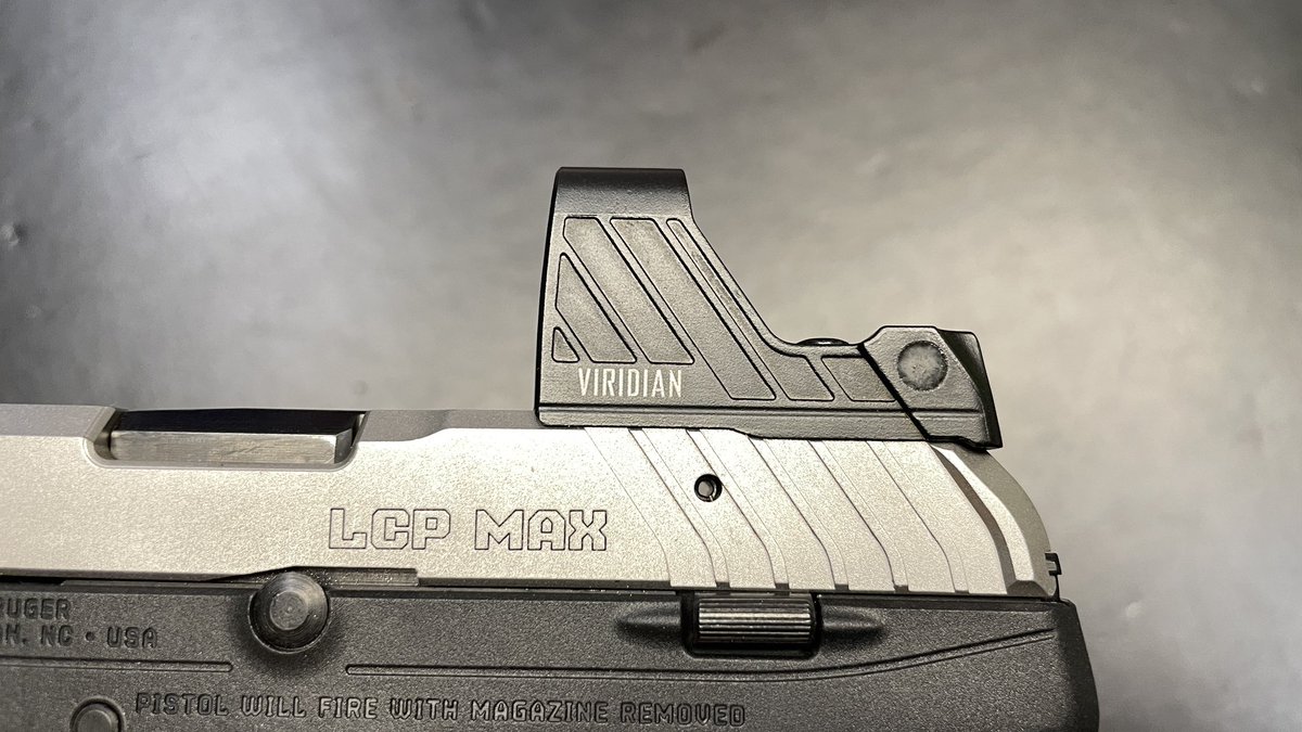 KyRangeTime's tweet image. New Product Launch Today from @viridianweapontech 

Viridian Weapon Systems RFX1 Custom 3moa Green Dot Sight for the Ruger LCP Max

✅ Instant On
✅ 3 moss dot
✅ Auto brightness
✅ CNC Machined Frame
✅ 30,000 hour battery life 

#viridianrfx1 #eyesseegreenbetter #rugerlcpmax