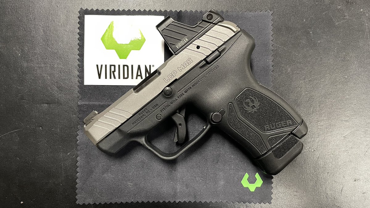 KyRangeTime's tweet image. New Product Launch Today from @viridianweapontech 

Viridian Weapon Systems RFX1 Custom 3moa Green Dot Sight for the Ruger LCP Max

✅ Instant On
✅ 3 moss dot
✅ Auto brightness
✅ CNC Machined Frame
✅ 30,000 hour battery life 

#viridianrfx1 #eyesseegreenbetter #rugerlcpmax