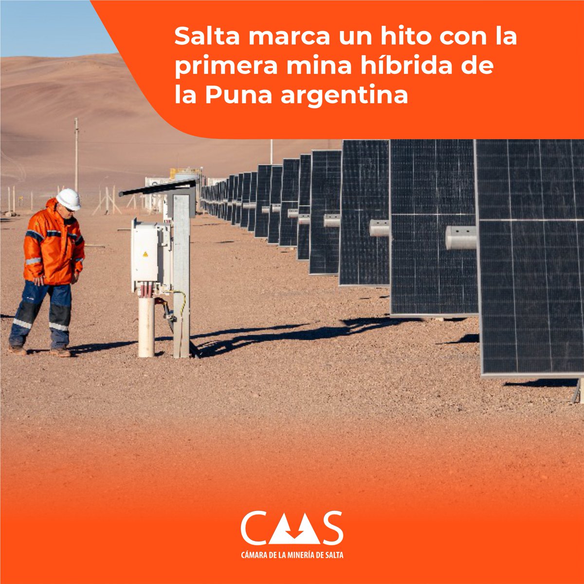 🌍⚡Celebramos la puesta en marcha del primer sistema híbrido en una mina de la Puna argentina, que permitirá operar con menor huella de carbono y mayor eficiencia en el uso de los recursos.

📖 Leé la nota completa acá 👉 cmsalta.com.ar/salta-marca-un…
