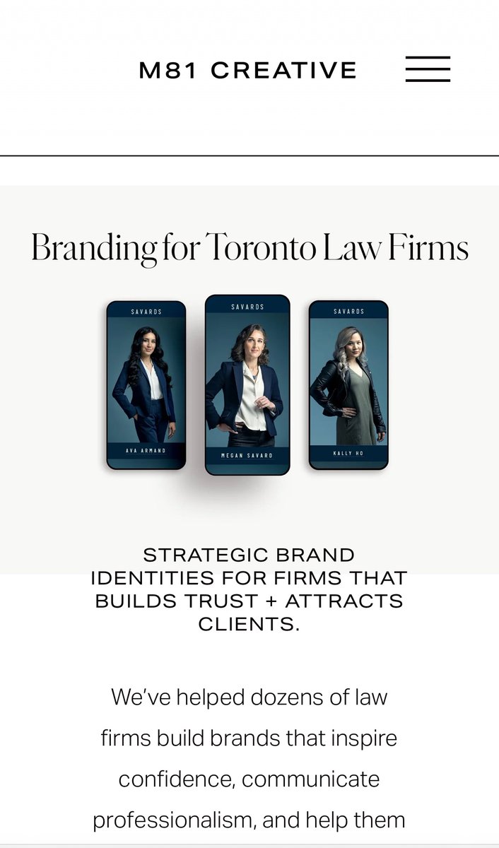 m81creative's tweet photo. Toronto Law Firms are my jam! So a dedicated landing page for branding them felt appropriate 😊. 

https://t.co/DcHjZUAAw6 https://t.co/eXxL1zuVq0