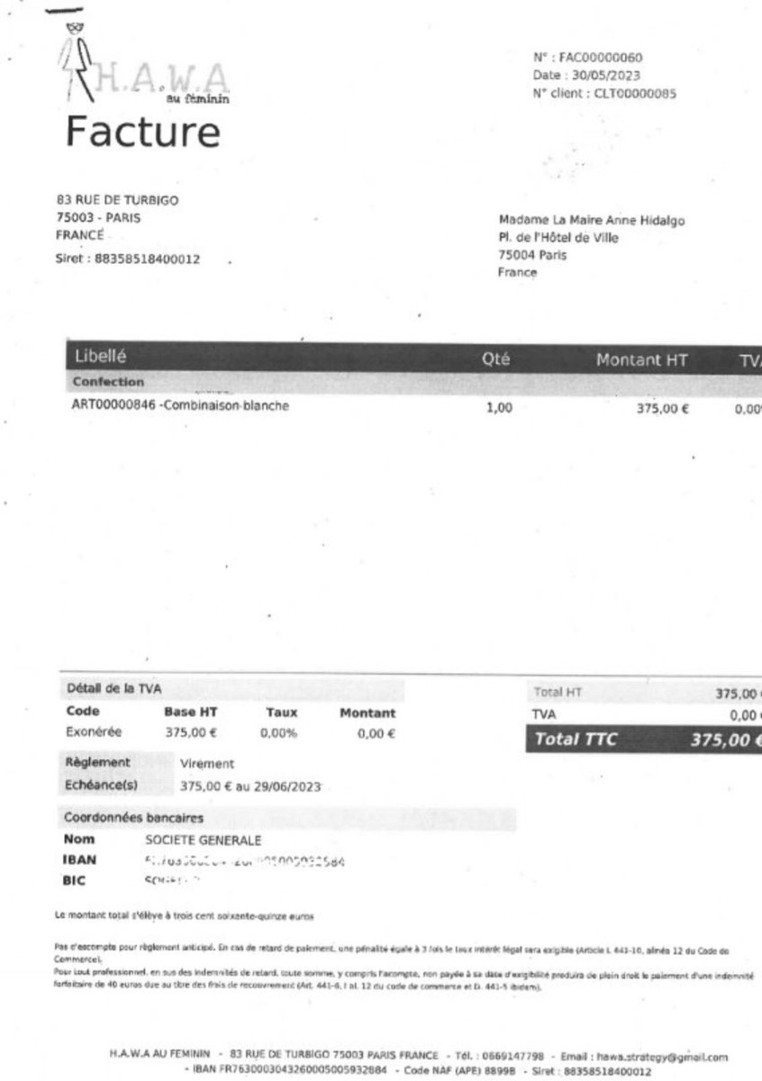 onsenfout75020's tweet image. Qui a vu #AnneHidalgo dans une combinaison blanche, payée 375€, pour représenter la France ? #saccageparis