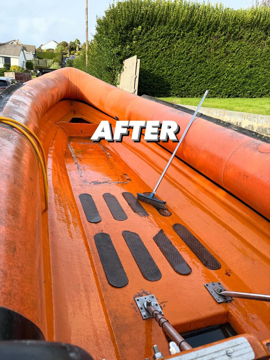 RIB_DNA_OTS's tweet photo. Got rid of the rubbish, leafs etc and removed the broken console! Looking a whole lot better already! And the tubes hold air! ๐#RIB #RigidInflatableBoat #DIY #RIBLife #RIBRestoration #RIBRefit #Retube #SponsonRepair #InflatableBoatRepair #Hypalon #cleanup https://t.co/JhwF30E77V