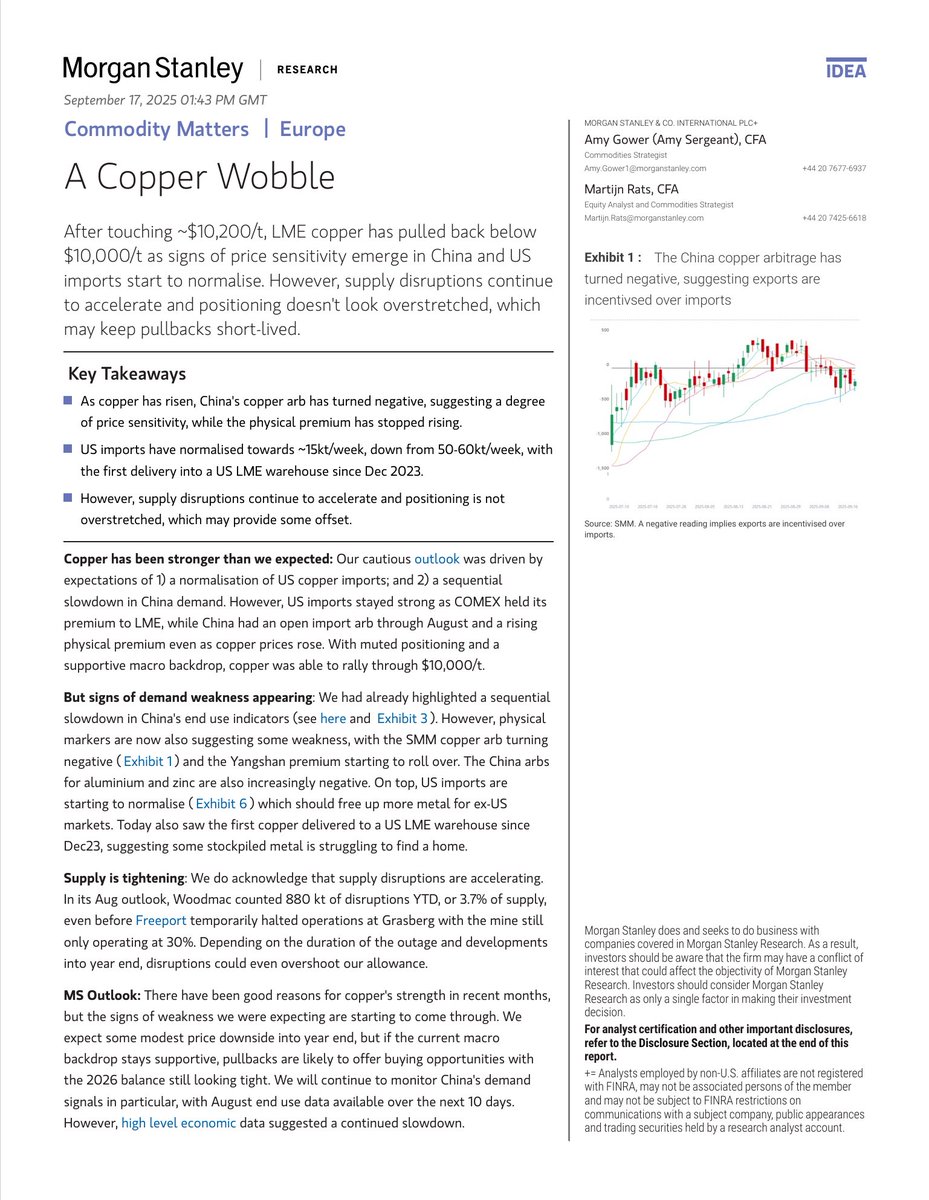 CRUDEOIL231's tweet image. Morgan Stanley on Copper

#com #copper $HBM