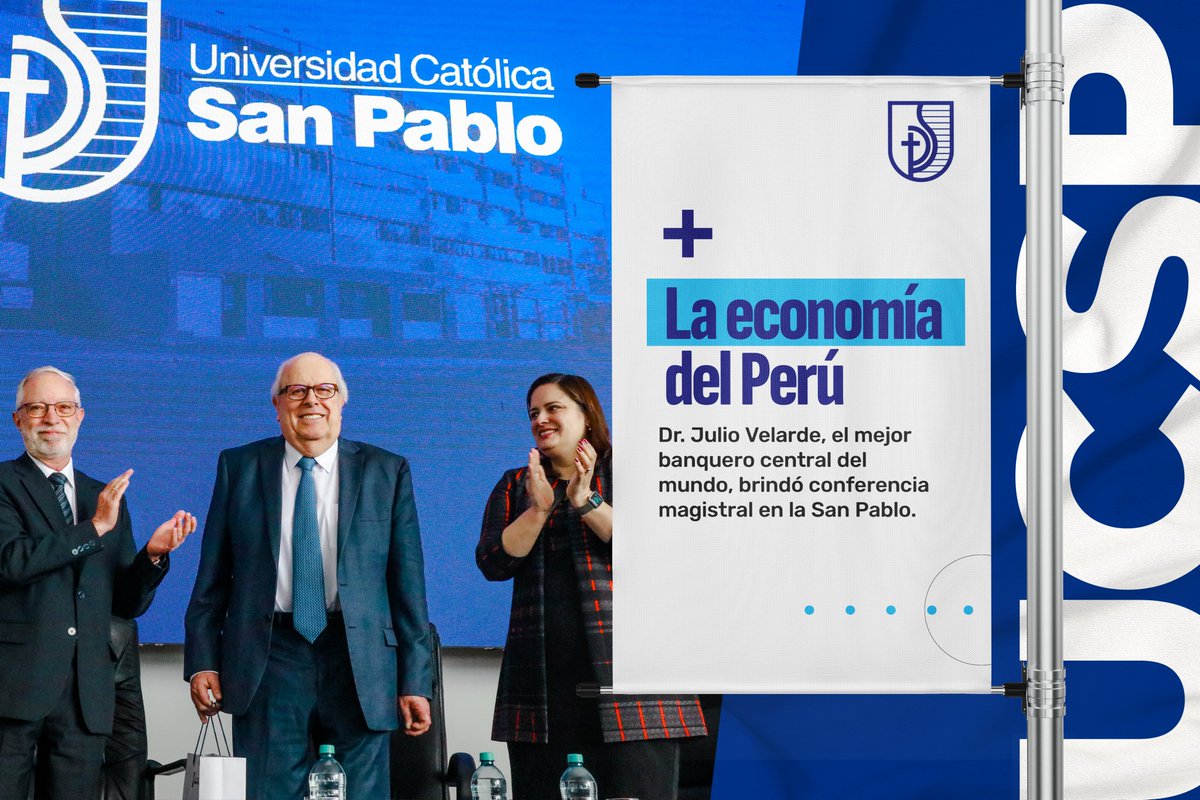#EventosUCSP | Dr. Julio Velarde en la San Pablo.
El presidente del BCRP y uno de los economistas más destacados a nivel nacional e internacional, ofreció en la San Pablo una conferencia magistral sobre el papel de la política monetaria y los fundamentos de la economía peruana.💡