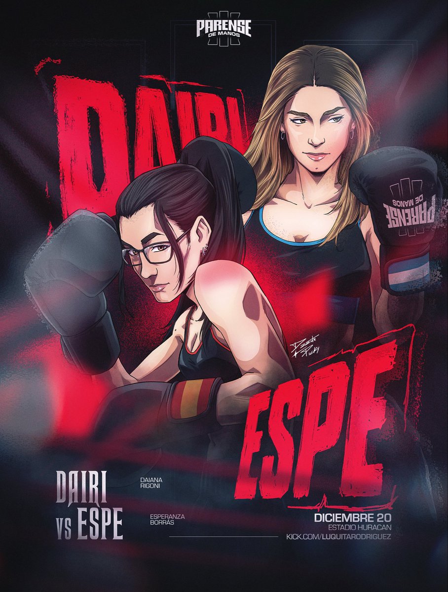 ESPE VS DAIRI

Desde diferentes pueblos de sus respectivos países, se encuentran en el Ring de Parense de Manos III, en este segundo combate femenino de la velada

No te lo pierdas este 20 de Diciembre en el Palacio Ducó, ya están disponibles las entradas a través del link en la
