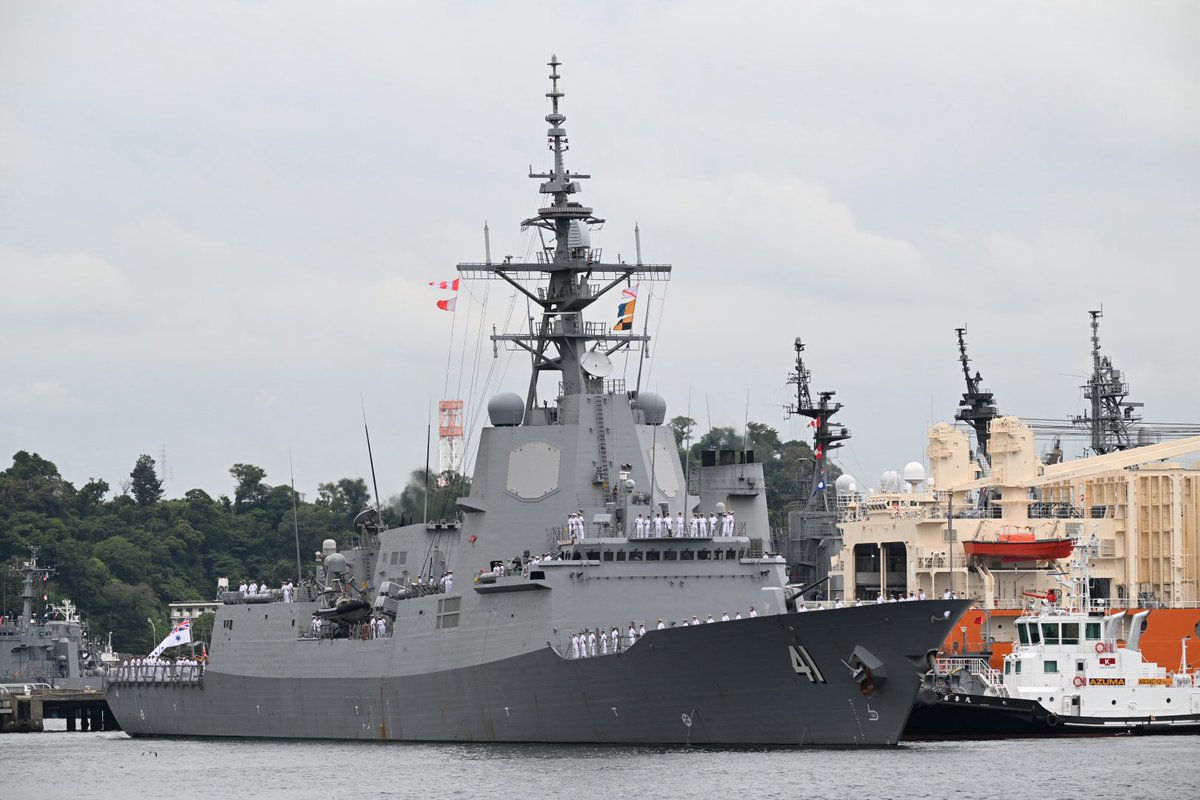 豪イージス艦ブリスベン、横須賀基地に初寄港 日本で初整備へ