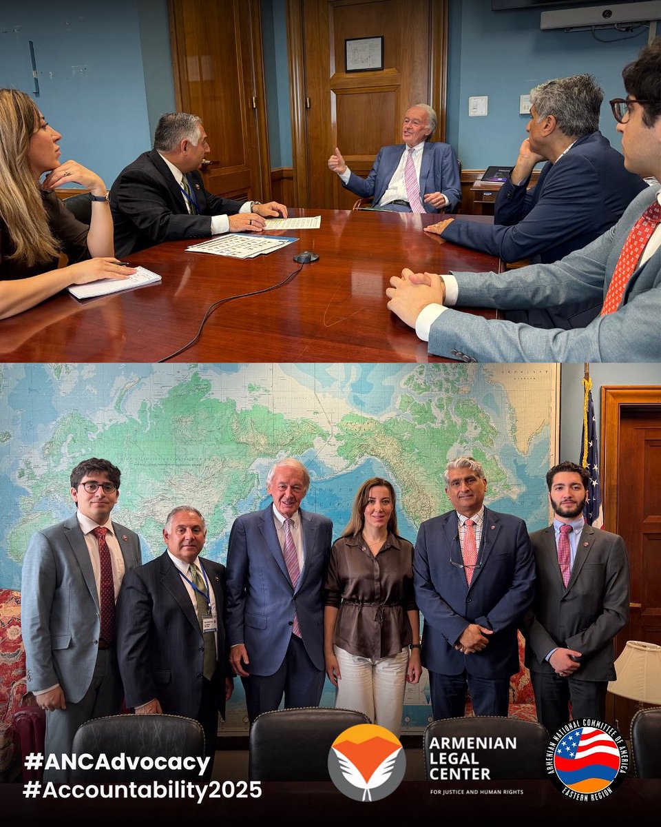 This week, ANC of Massachusetts advocates and Siranush Sahakyan of the Armenian Legal Center met with longtime friend <a href="/SenMarkey/">Ed Markey</a> to share the latest updates on Azerbaijan’s illegal detention of Armenian prisoners. They underscored the urgent need for the release of Armenian