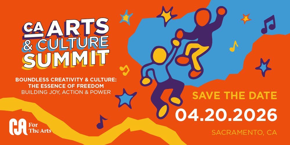 CAfortheArts's tweet photo. CA for the Arts is excited to announce its flagship ACCM event: the 4th Annual CA Arts &amp; Culture Summit. The Summit will take place on Monday, April 20, 2026, in Sacramento, at both the Memorial Auditorium and the SAFE Credit Union Convention Center. https://t.co/hzliTf6yqB