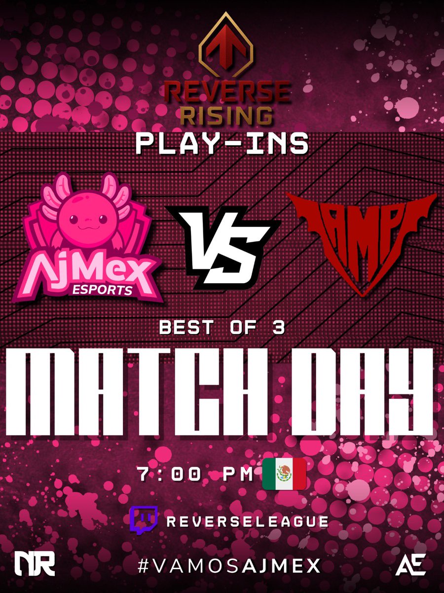 MATCHDAY en <a href="/Reverseleague_/">REV3RSE</a> 

AJMEX vs <a href="/vampvalorant/">VAMP ESPORTS</a> 

Recuerden ir a apoyar!! 🙌