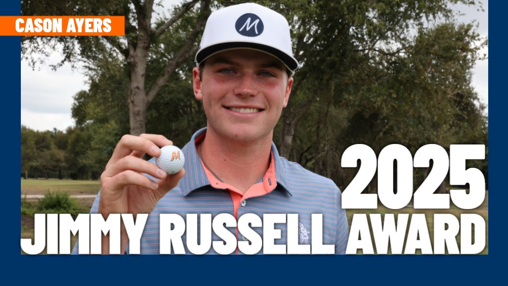 Former Highlander Cason Ayers is the 2025 Jimmy Russell Student-Athlete of the Year! . The award recognizes the men’s golfer who exemplifies academic excellence, good citizenship and outstanding play over the course of his NJCAA career.

#GoLanders | #ContinuingTheLegacy