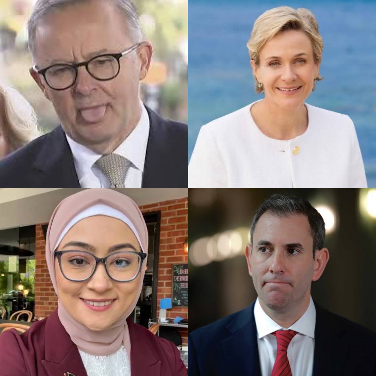 goodfoodgal's tweet image. People in Australian Parliament who have proven they are totally unfit morally, ethically and intellectually to be there: 

- Anthony Albanese
- Jim Chalmers
- Fatima Payman
- Zali Steggall 

These people do not support Australian core values and are inept. 

They must go.
