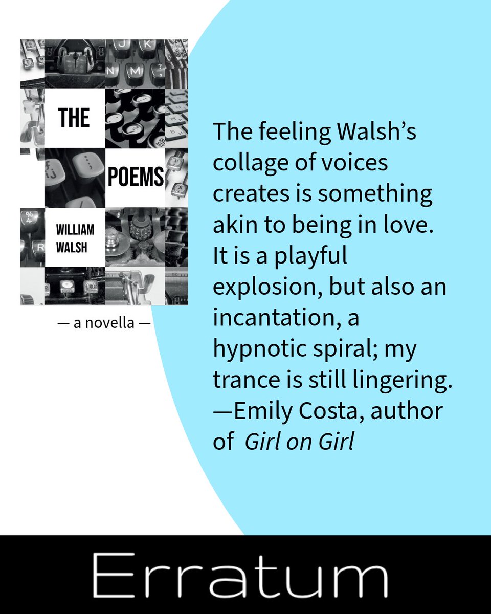 Questionstruck's tweet image. The Poems—a novella is out today from @press_erratum. tinyurl.com/2s3rrre4