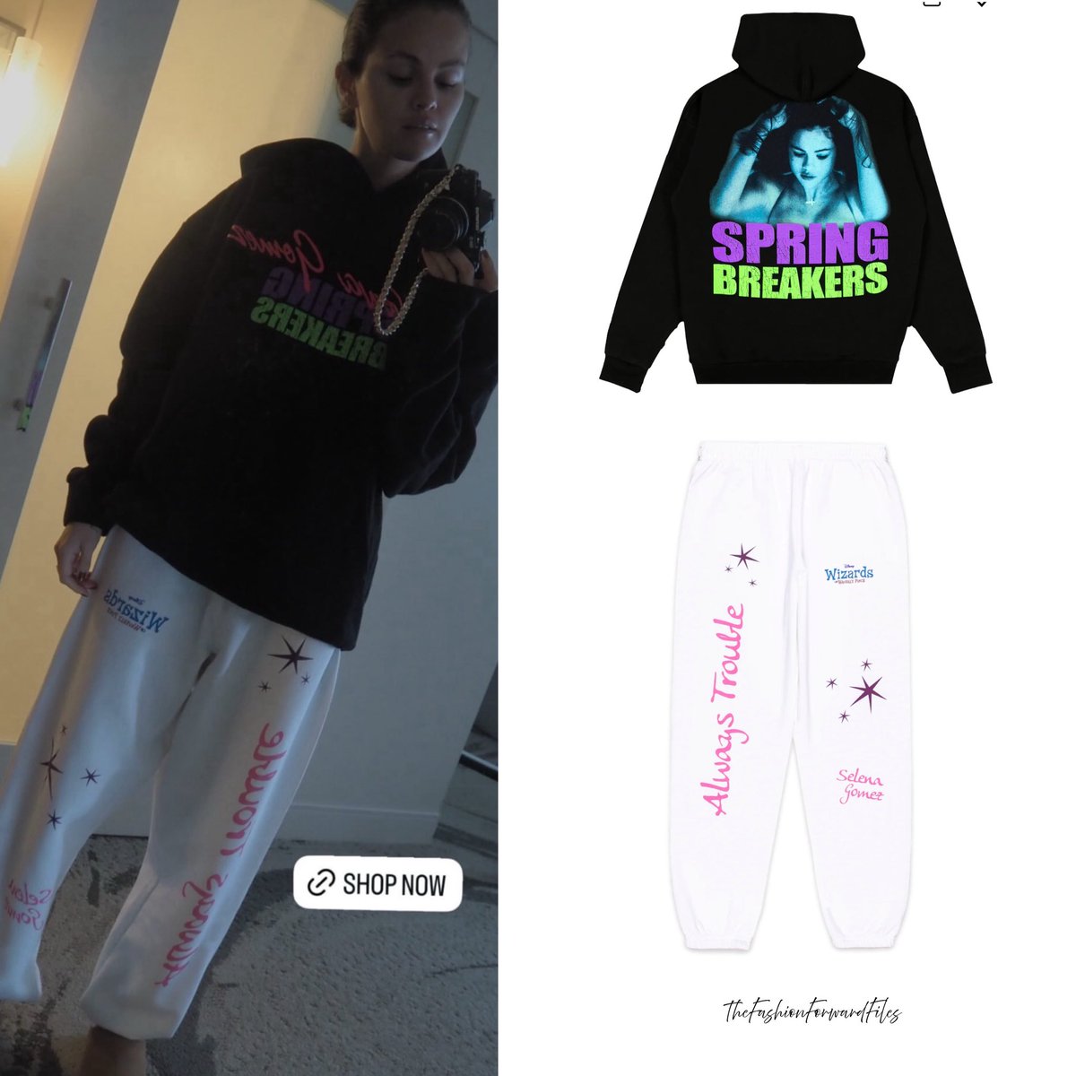 FashFwrdFiles's tweet image. Selena Gomez wears a Spring Breakers x Selena Gomez masks on hoodie and Wizards of Waverly Place Selena Gomez joggers 
-
#wizardsofwaverlyplace #springbreakers #selenagomez