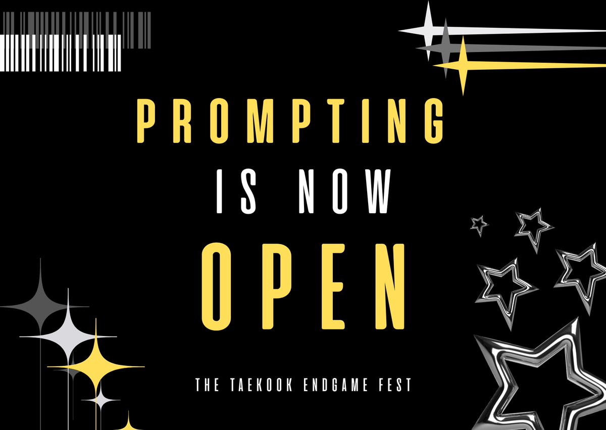 ͙͘͡★ The Taekook Endgame Fest is now OPEN for Prompting.

⋆ Baby, let the Games begin.
➻ ao3.org/collections/kv…