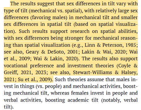 New paper out today in <a href="/ICAJournal/">Intelligence & Cognitive Abilities</a> on age and sex differences in spatial and mechanical tilt during adolescence. 

It found that adolescents show a shift toward academic tilt with age for both sexes; mechanical tilt is a clear male-leaning profile that diverges with age; spatial