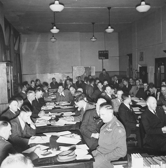 StephenClarkeNZ's tweet image. With history on its final legs at the Ministry for Culture and Heritage thinking of the long government involvement going back to the Centennial Branch in 1937 and the War History Branch seen here at a conference to plan the 2NZEF official histories in July 1946. #MakingHistory