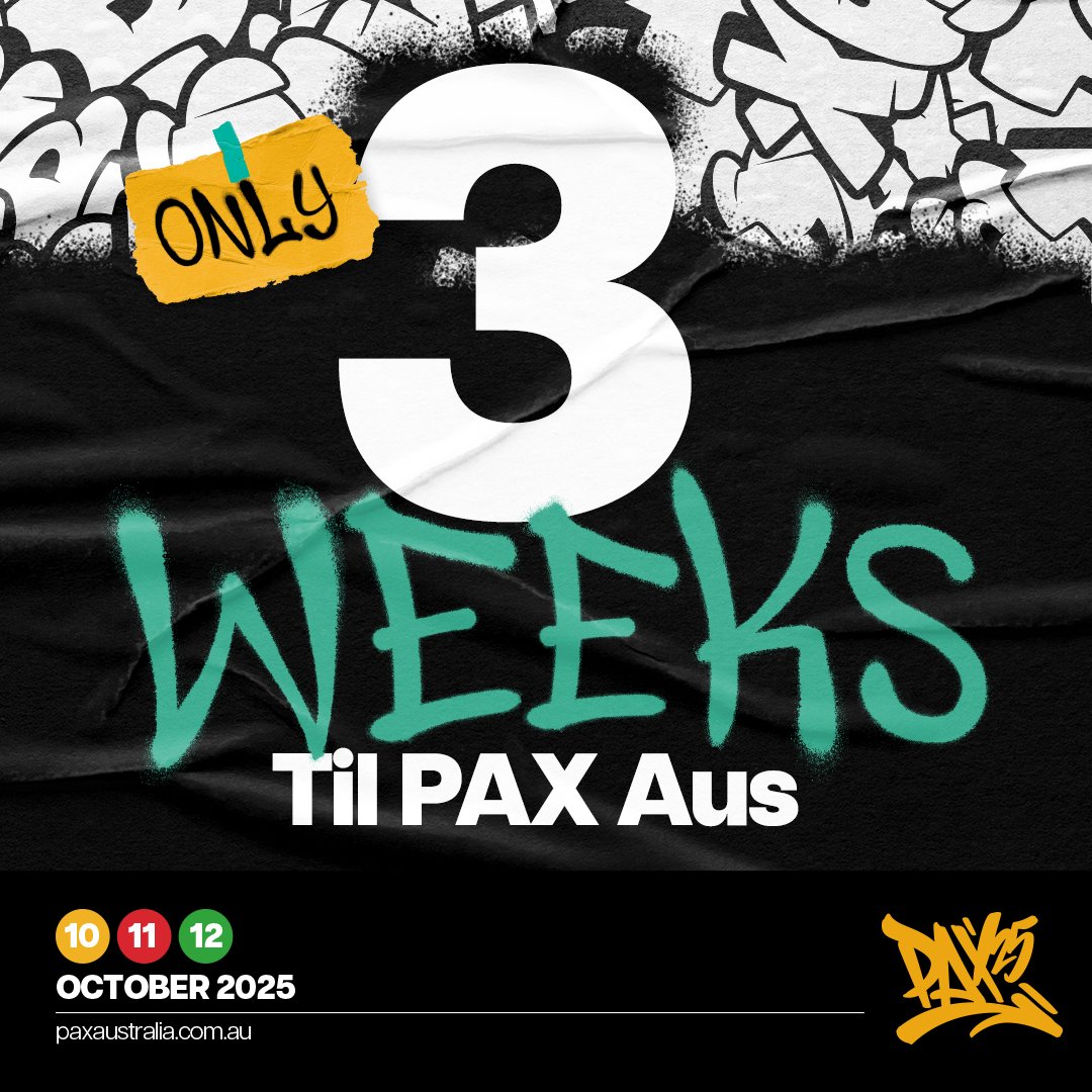 PAXAus's tweet image. Only 3 WEEKS til PAX Aus! Drop us a GIF, nothing speaks excitement and/or panic like a GIF!