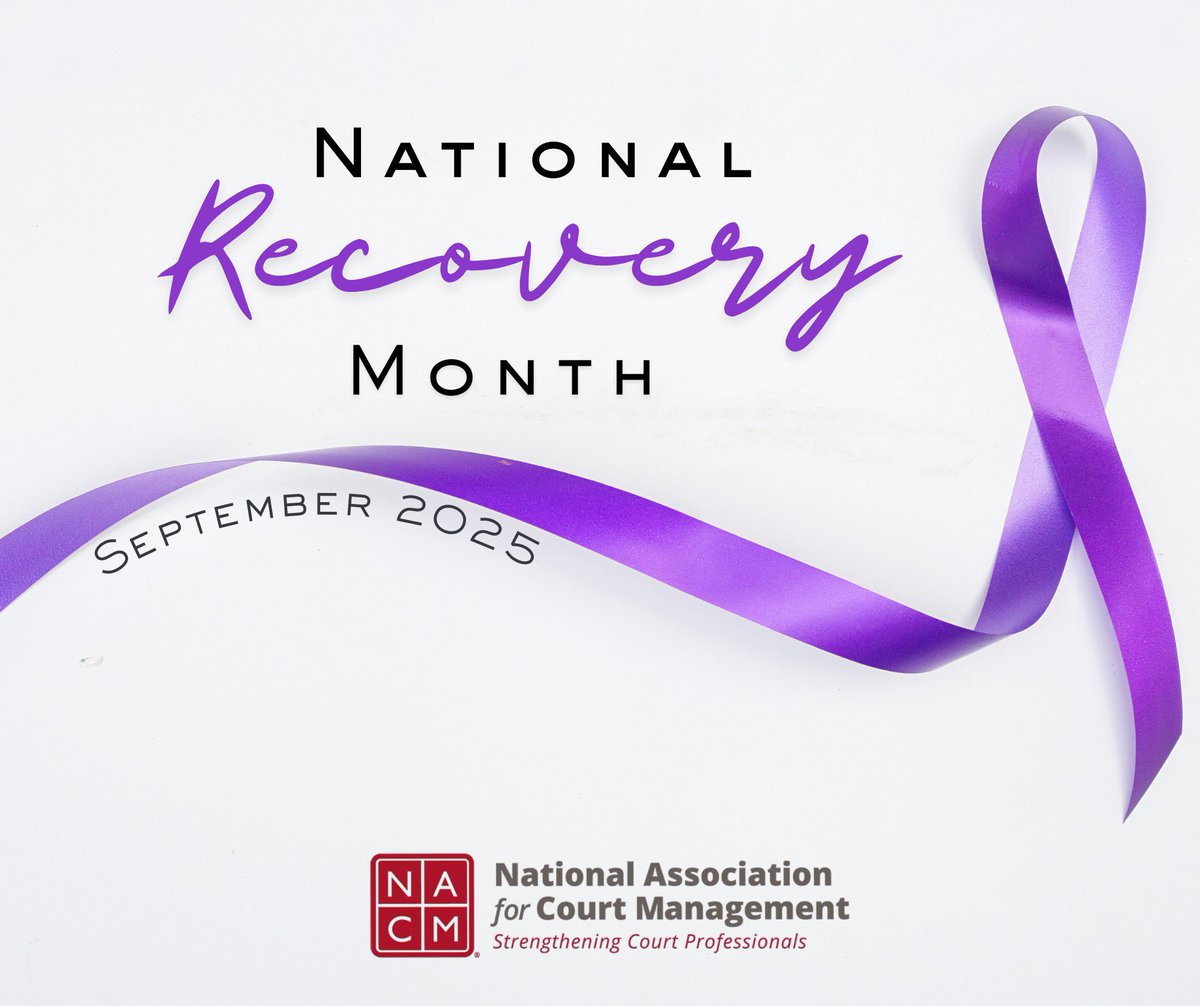NACMNET's tweet image. September is #NationalRecoveryMonth. 💜 Courts strengthen recovery through treatment courts and partnerships that connect people with life-changing services and support.
#NACM #TreatmentCourts #RecoveryisPossible