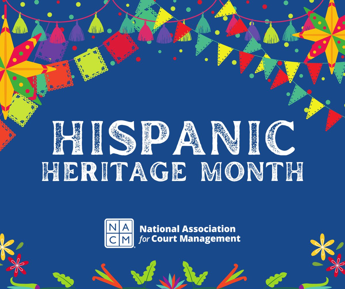 NACMNET's tweet image. Hispanic Heritage Month (Sept 15–Oct 15) honors the history and contributions of Hispanic and Latino Americans. Courts nationwide are strengthened by Hispanic judges, attorneys, and justice professionals who advance fairness and access to justice.
#NACM #America250 #Courts